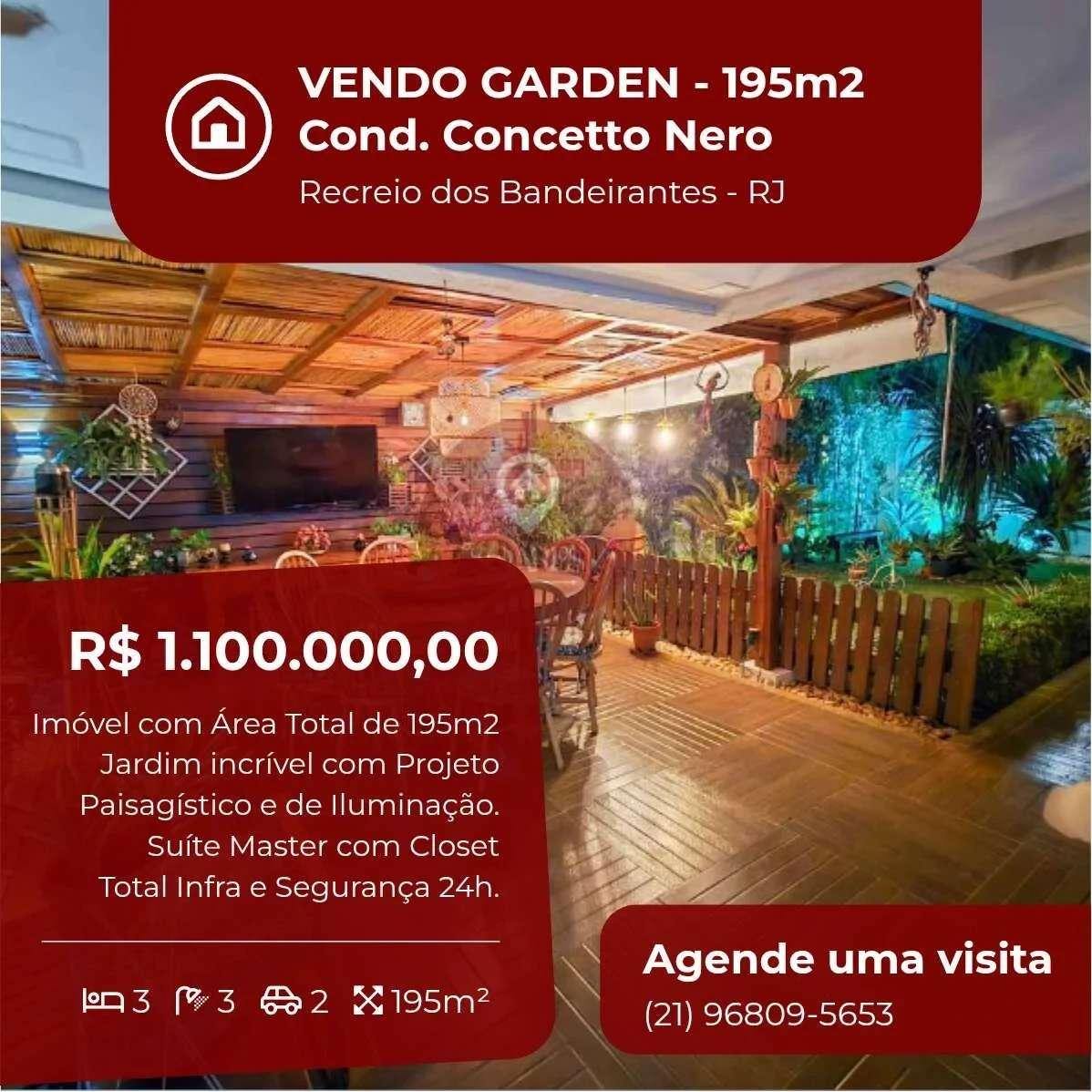 Apartamento Garden à venda, no Concetto Nero, com 3 quartos, 195m² - Soares Imóveis | Vendas, Adm & Locação