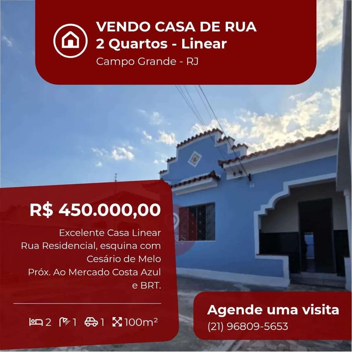 Casa à venda em Rio de Janeiro, Campo Grande, com 2 quartos, 100m² - Soares Imóveis | Vendas, Adm & Locação