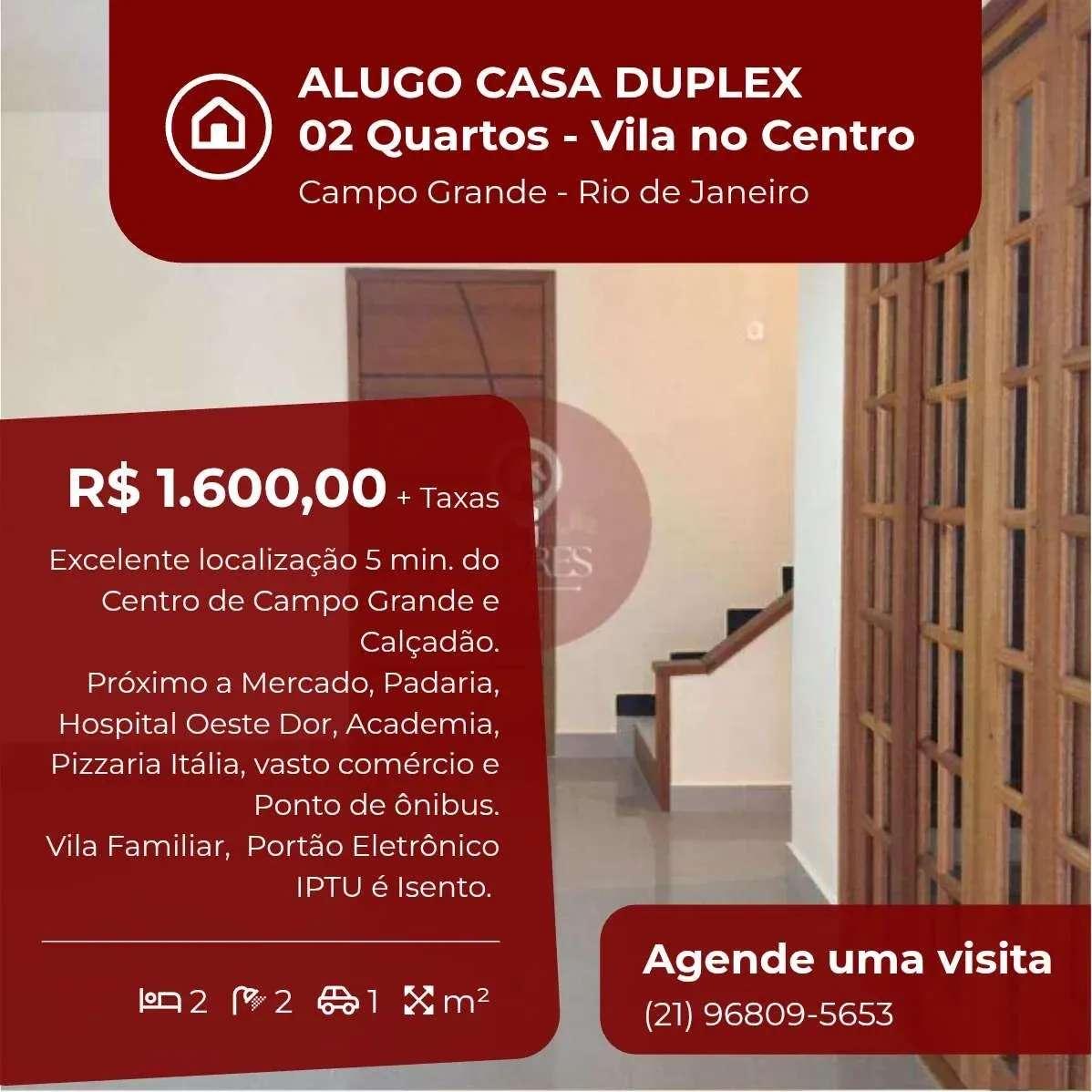 Casa de vila para alugar em Rio de Janeiro, Campo Grande, com 2 quartos, 66m² - Soares Imóveis | Vendas, Adm & Locação
