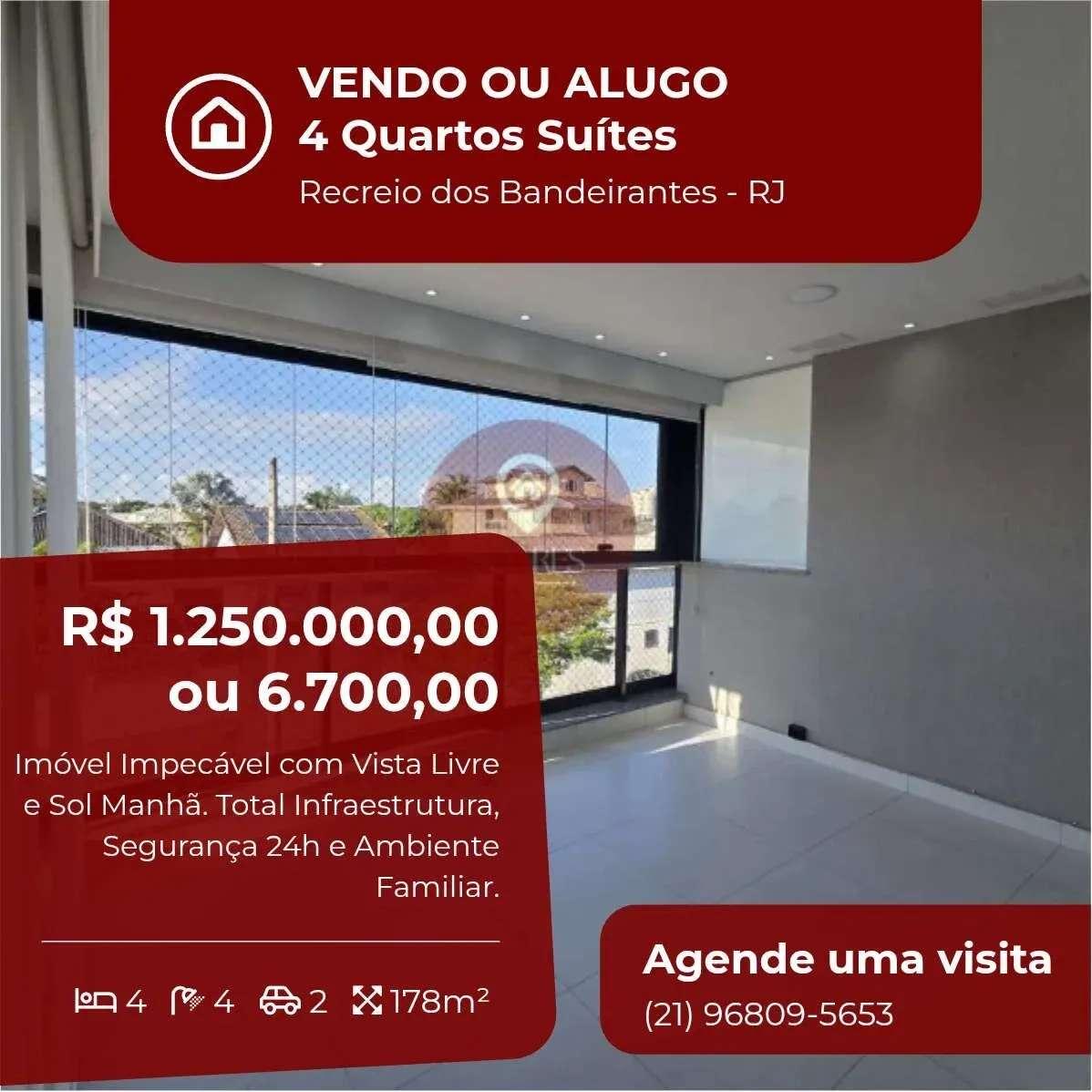 Cobertura, no Sofisticato Residence, Recreio dos Bandeirantes, com 4 quartos, 178m² - Soares Imóveis | Vendas, Adm & Locação